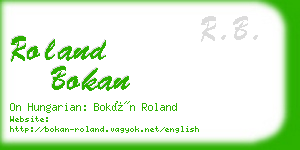 roland bokan business card